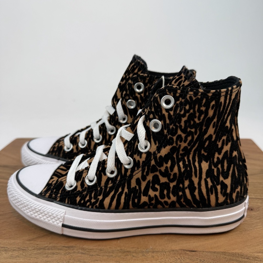 New Womens Converse Chuck Taylor All Star Hi Leopard Sneaker Shoe Size 5.5 M NIB - Picture 2 of 8